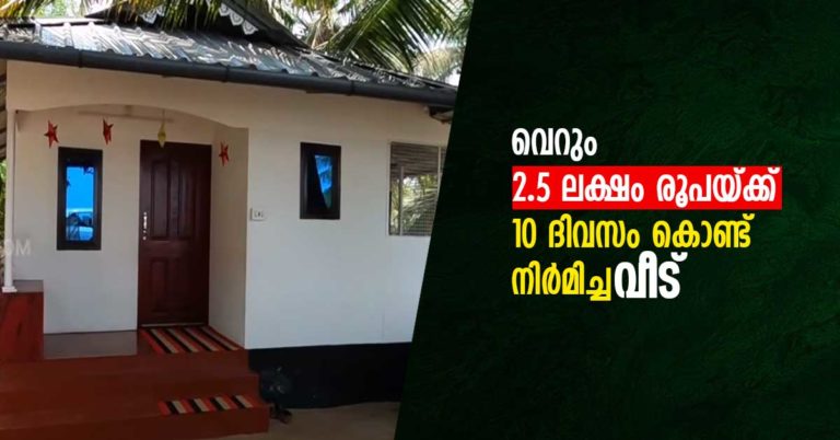 2.5 lakh budget small house in kerala- v board home